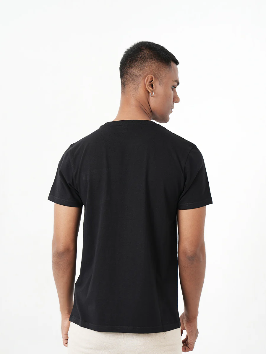 Monkstory Bamboo Cotton Crew Tee - Classic Black - Image 4
