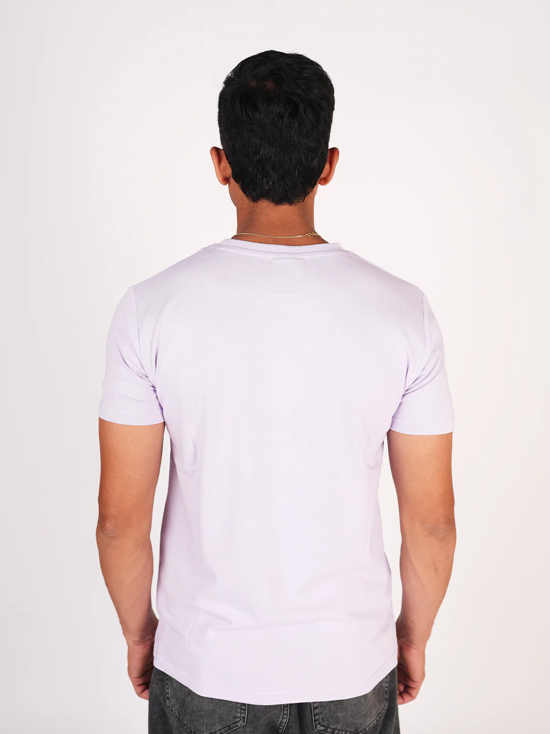Monkstory Bamboo Cotton Crew Tee - Pale Lavender - Image 2