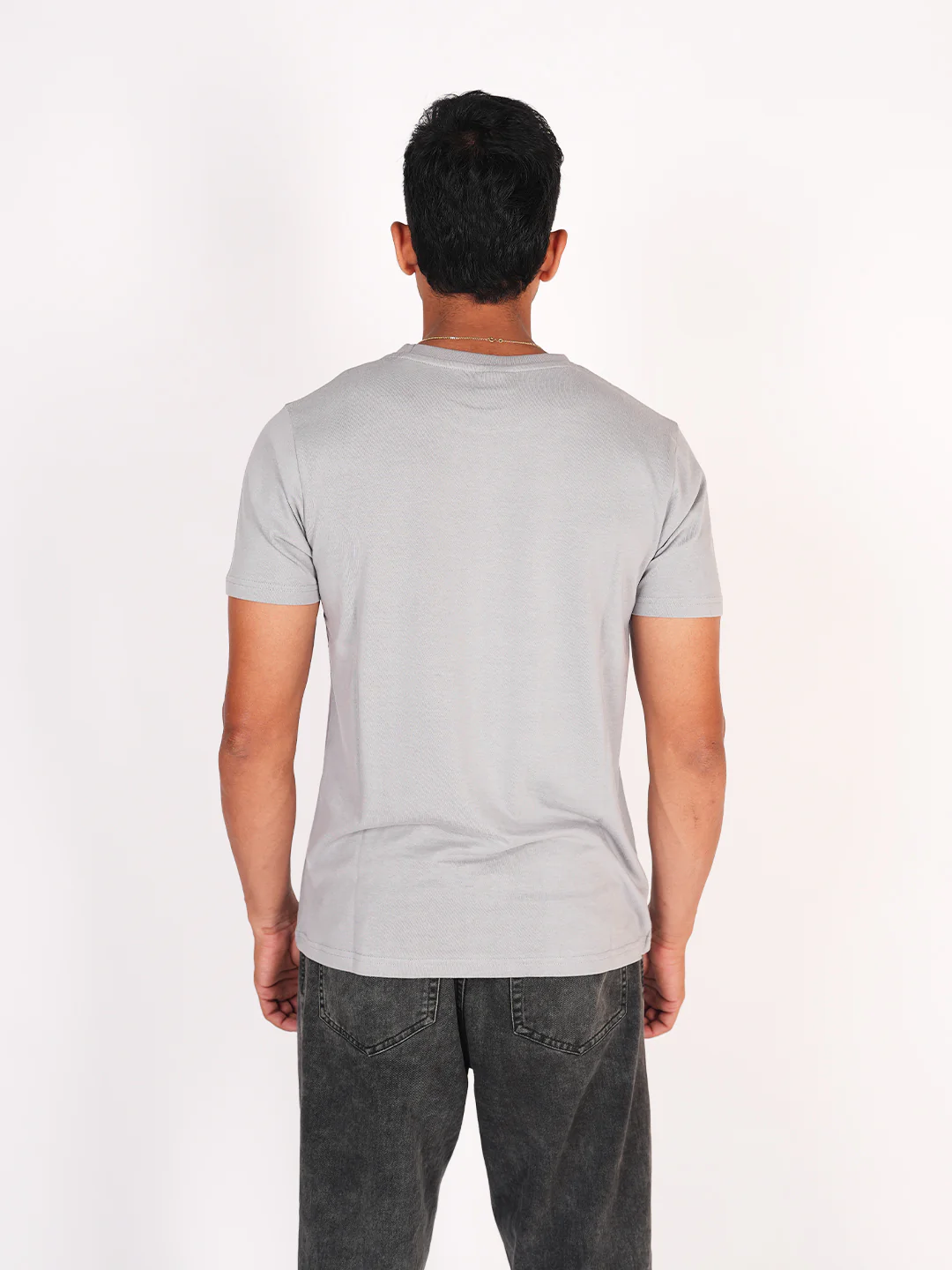 Monkstory Bamboo Cotton Crew Tee - Pastel Grey - Image 5