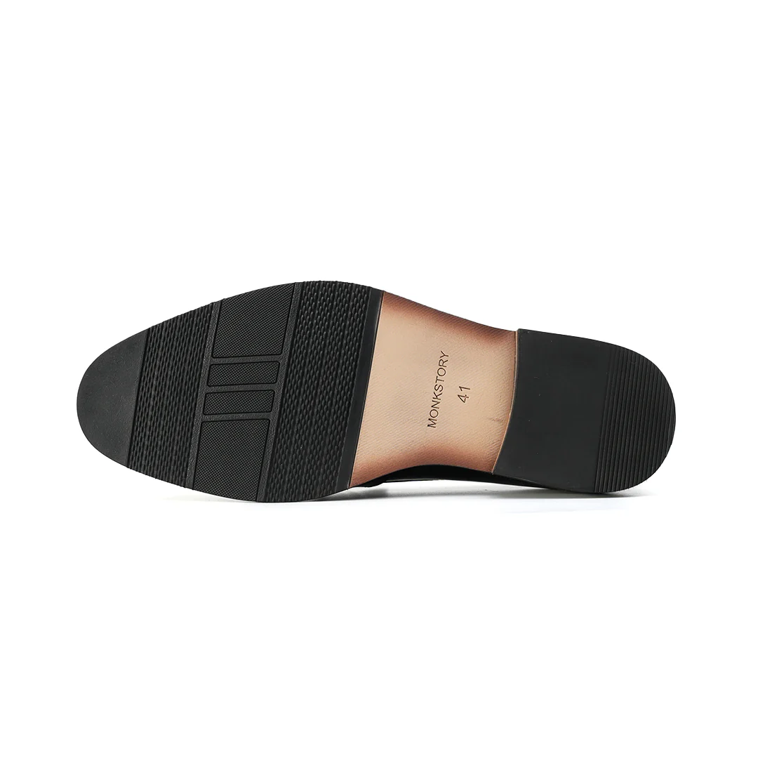 Monkstory Belted Slip-Ons - Matte Black - Image 5