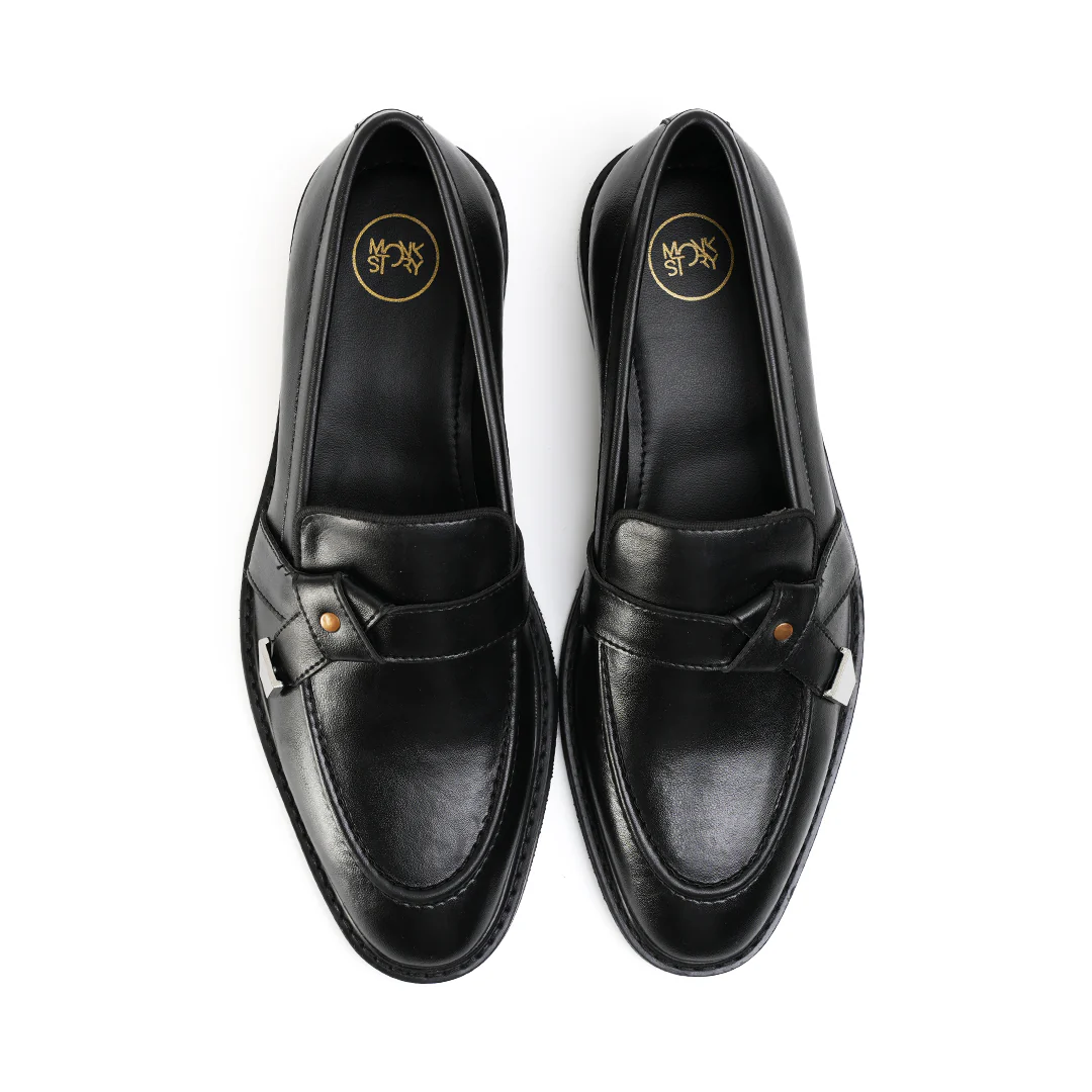 Monkstory Belted Slip-Ons - Matte Black - Image 9