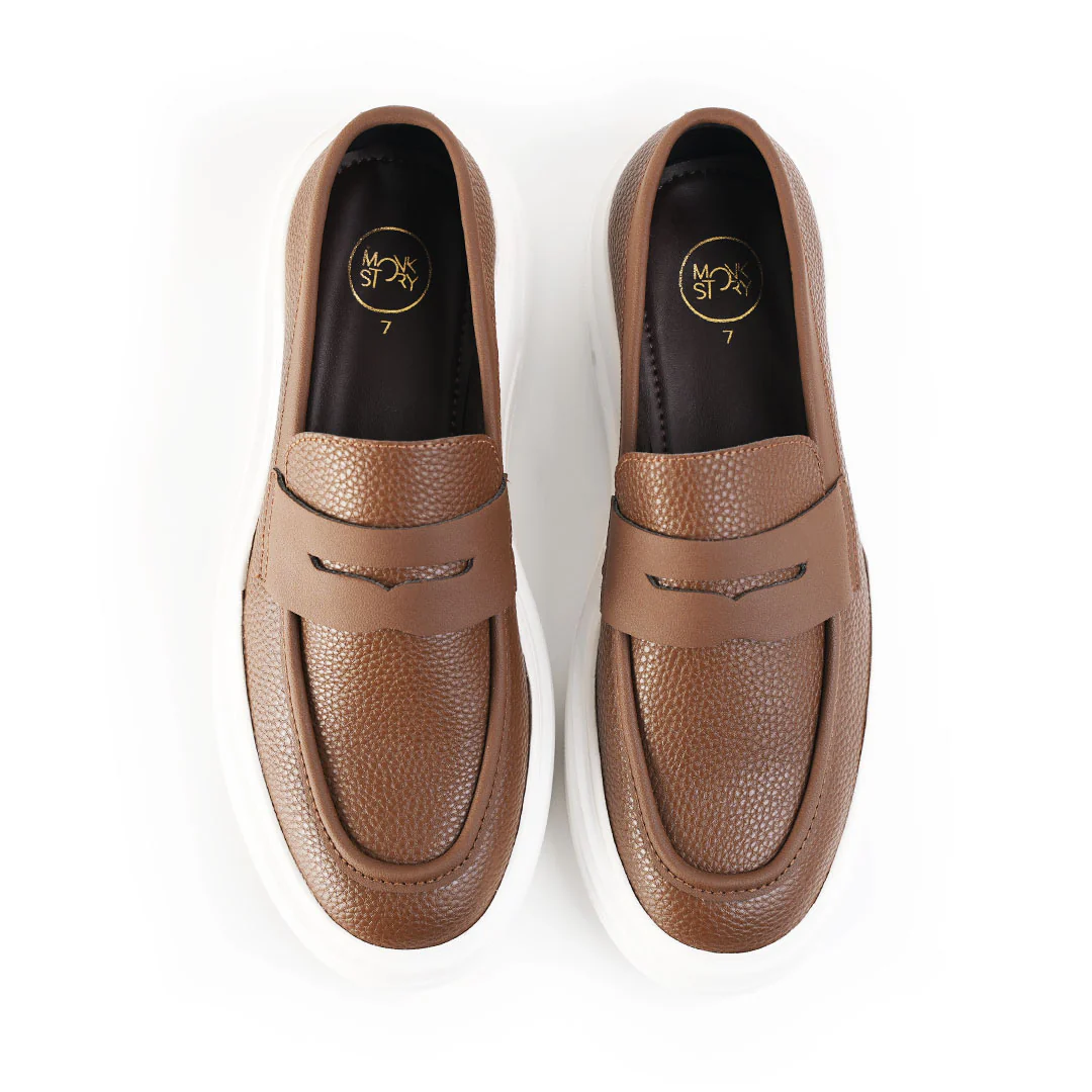 Monkstory Chunky Luxe Slip-On Sneakers - Tabac Brown - Image 6