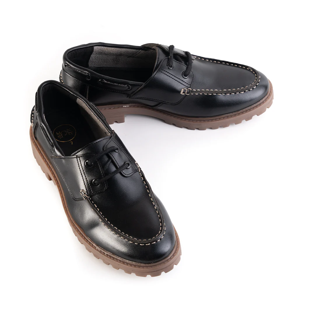 Monkstory Cosmopolitan Boat Loafers - Black - Image 4