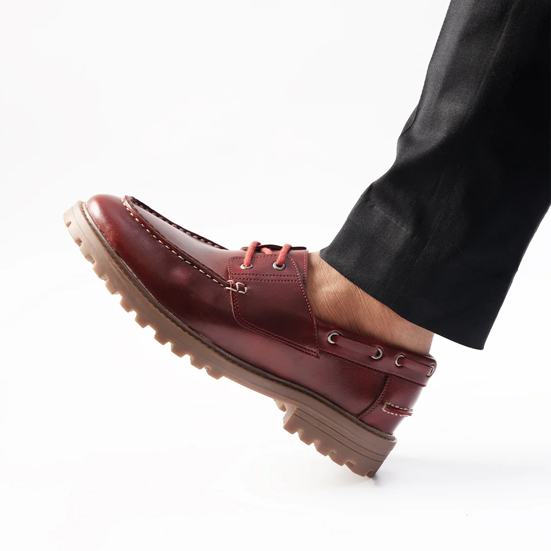 Monkstory Cosmopolitan Boat Loafers - Burgundy - Image 2