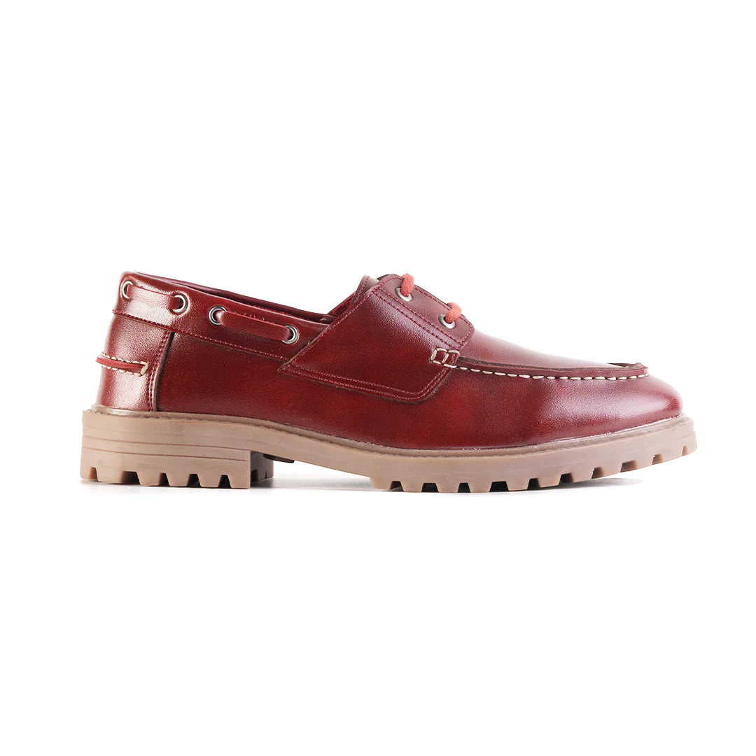 Monkstory Cosmopolitan Boat Loafers - Burgundy - Image 3