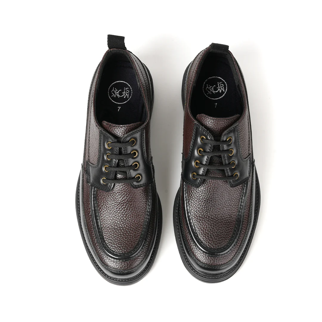 Monkstory Cosmopolitan Derby Lace-Ups  - Black/Brown - Image 10