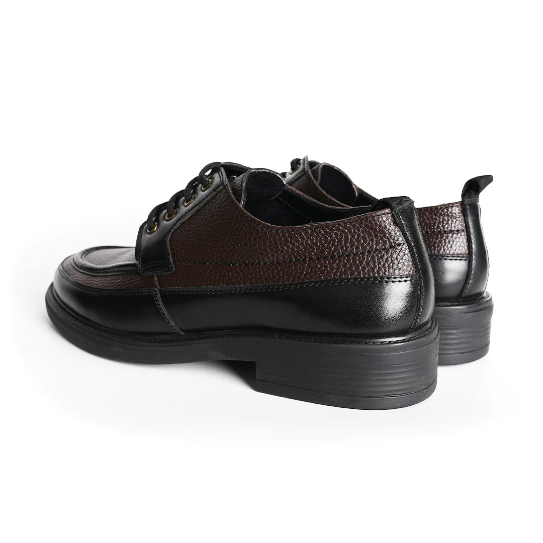 Monkstory Cosmopolitan Derby Lace-Ups  - Black/Brown - Image 7