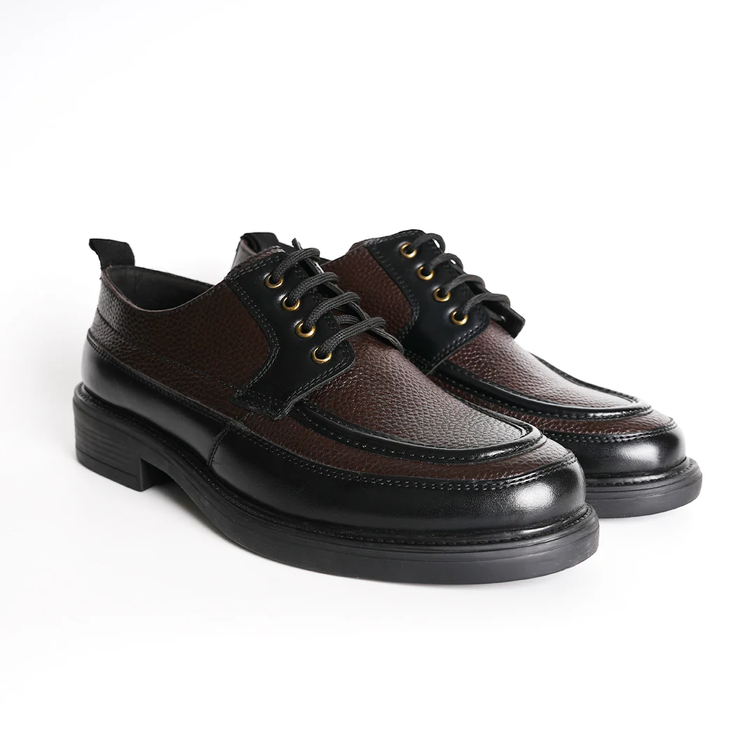 Monkstory Cosmopolitan Derby Lace-Ups  - Black/Brown - Image 8
