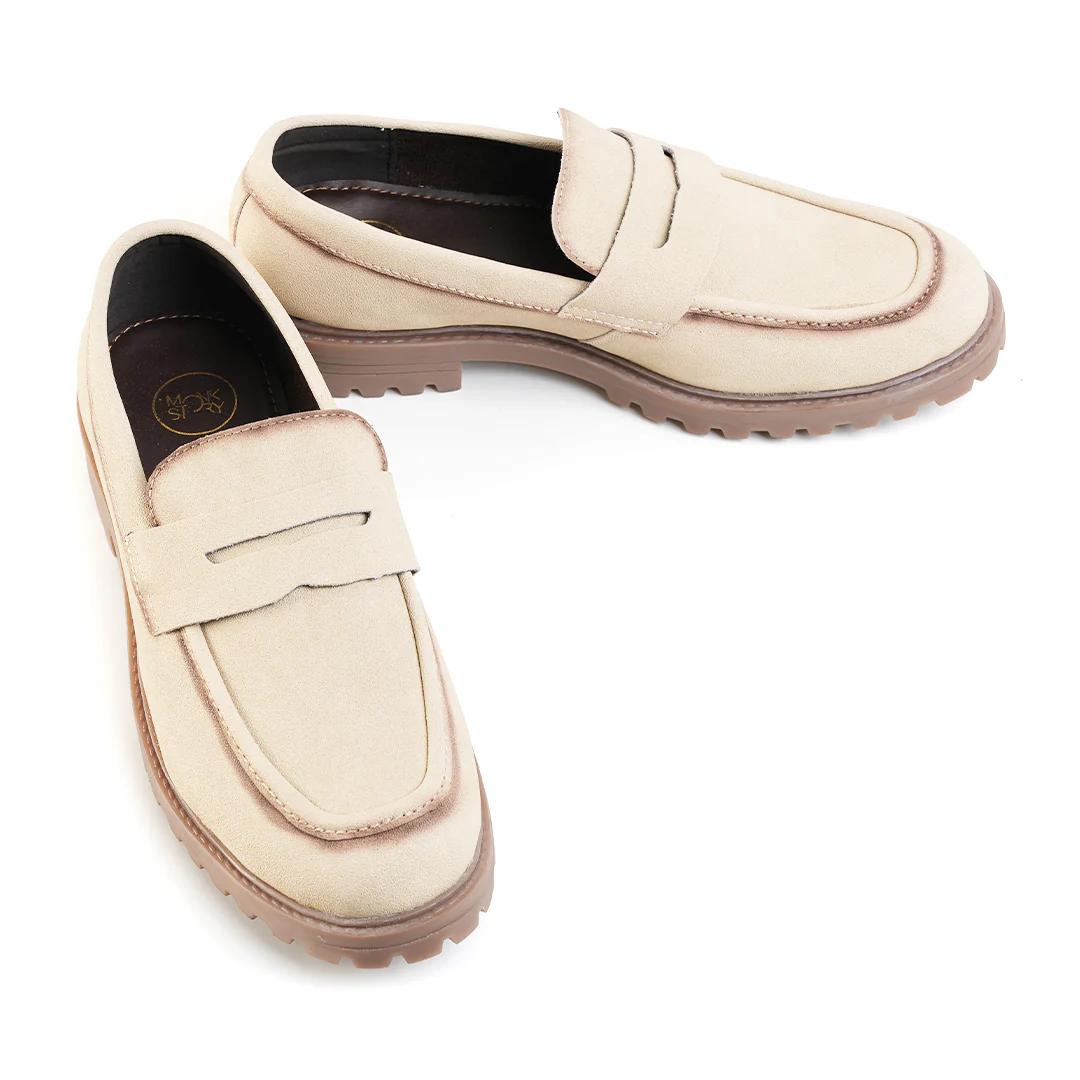 Monkstory Cosmopolitan Dune Penny Loafers  - Beige - Image 7