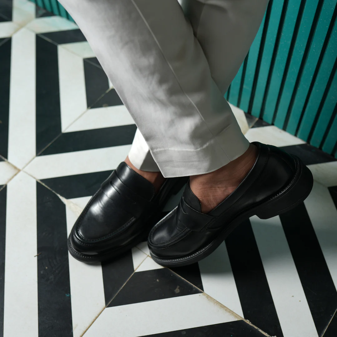 Monkstory Cosmopolitan Penny Loafers  - Black - Image 3
