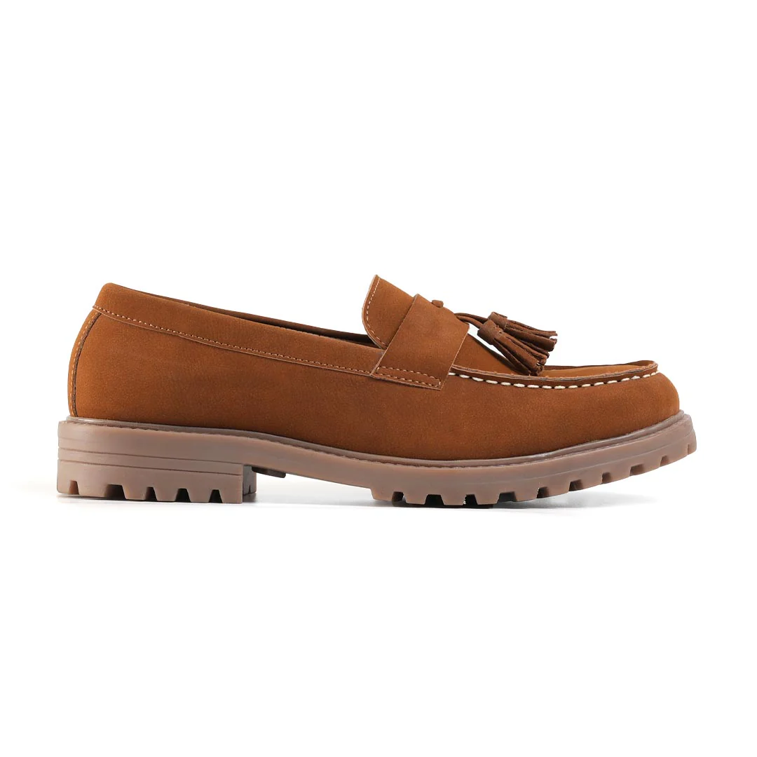 Monkstory Cosmopolitan Rugged Tassel Loafers - Tan - Image 8