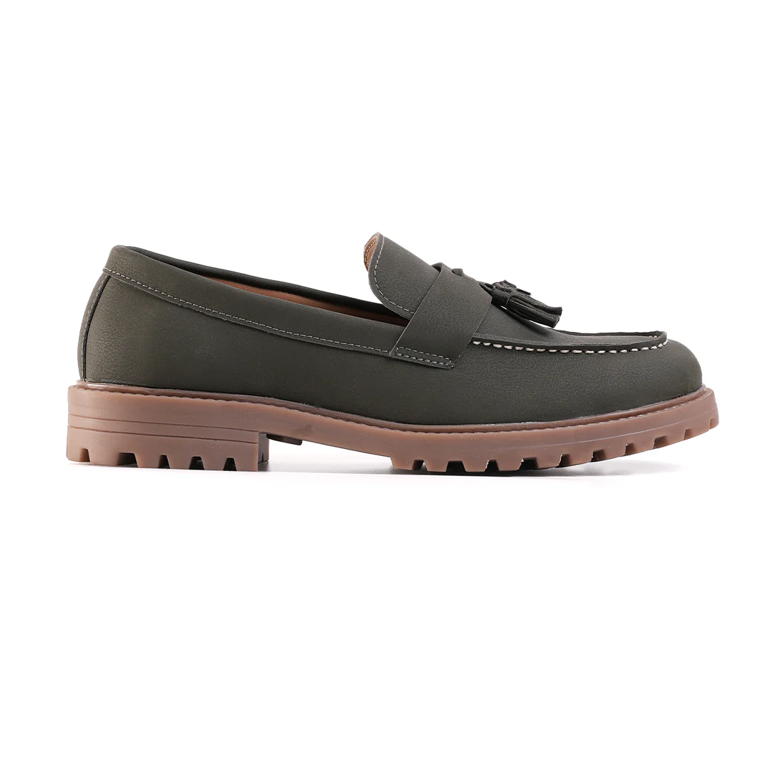 Monkstory Cosmopolitan Urban Tassel Loafers  - Olive - Image 9