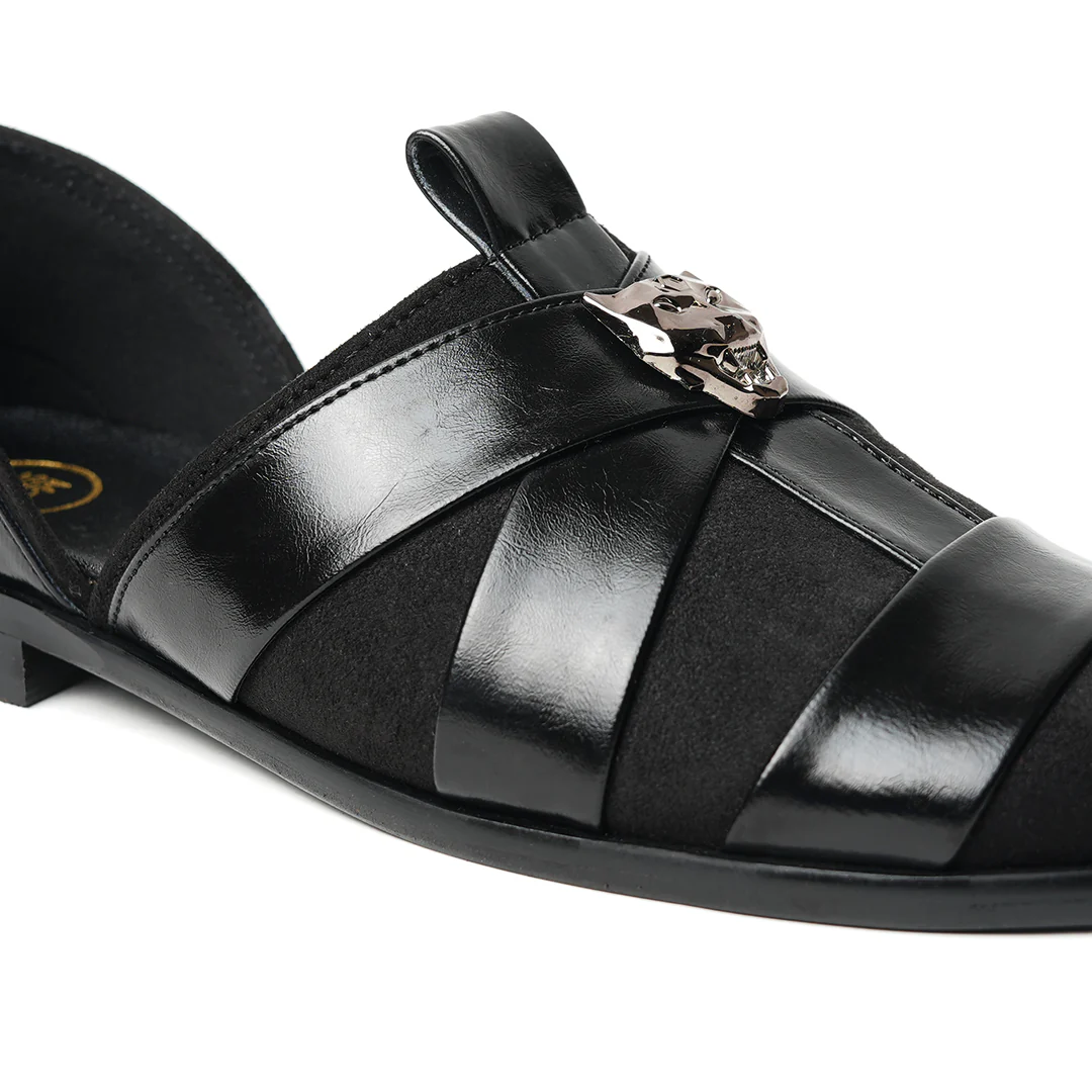 Monkstory Criss Cross Slip-On Sandal - Black - Image 4