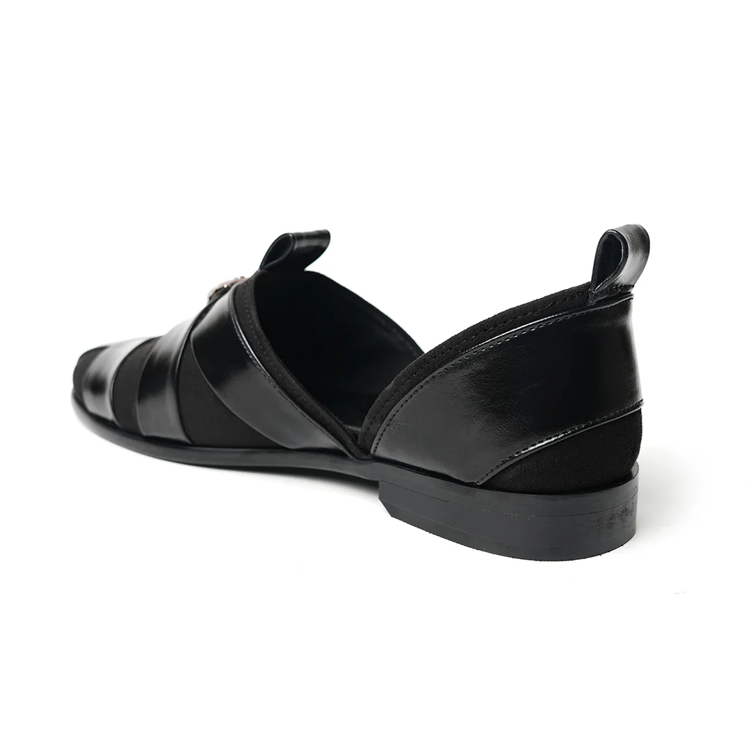 Monkstory Criss Cross Slip-On Sandal - Black - Image 5