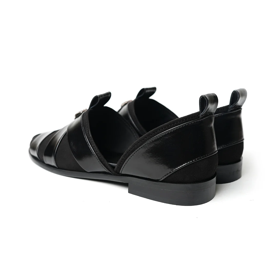 Monkstory Criss Cross Slip-On Sandal - Black - Image 6