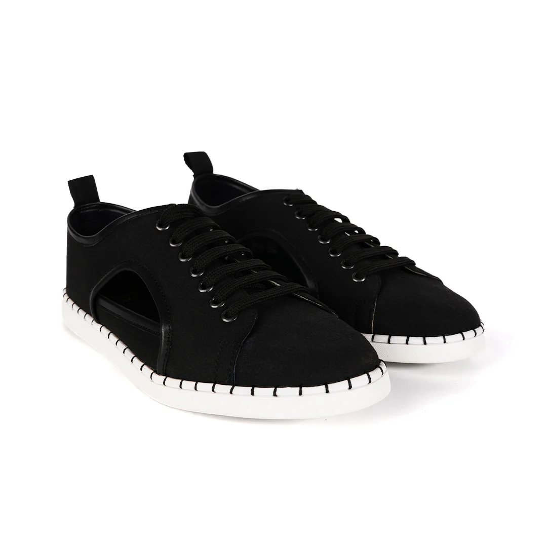 Monkstory Cut-Out Sneakers - Black - Image 10