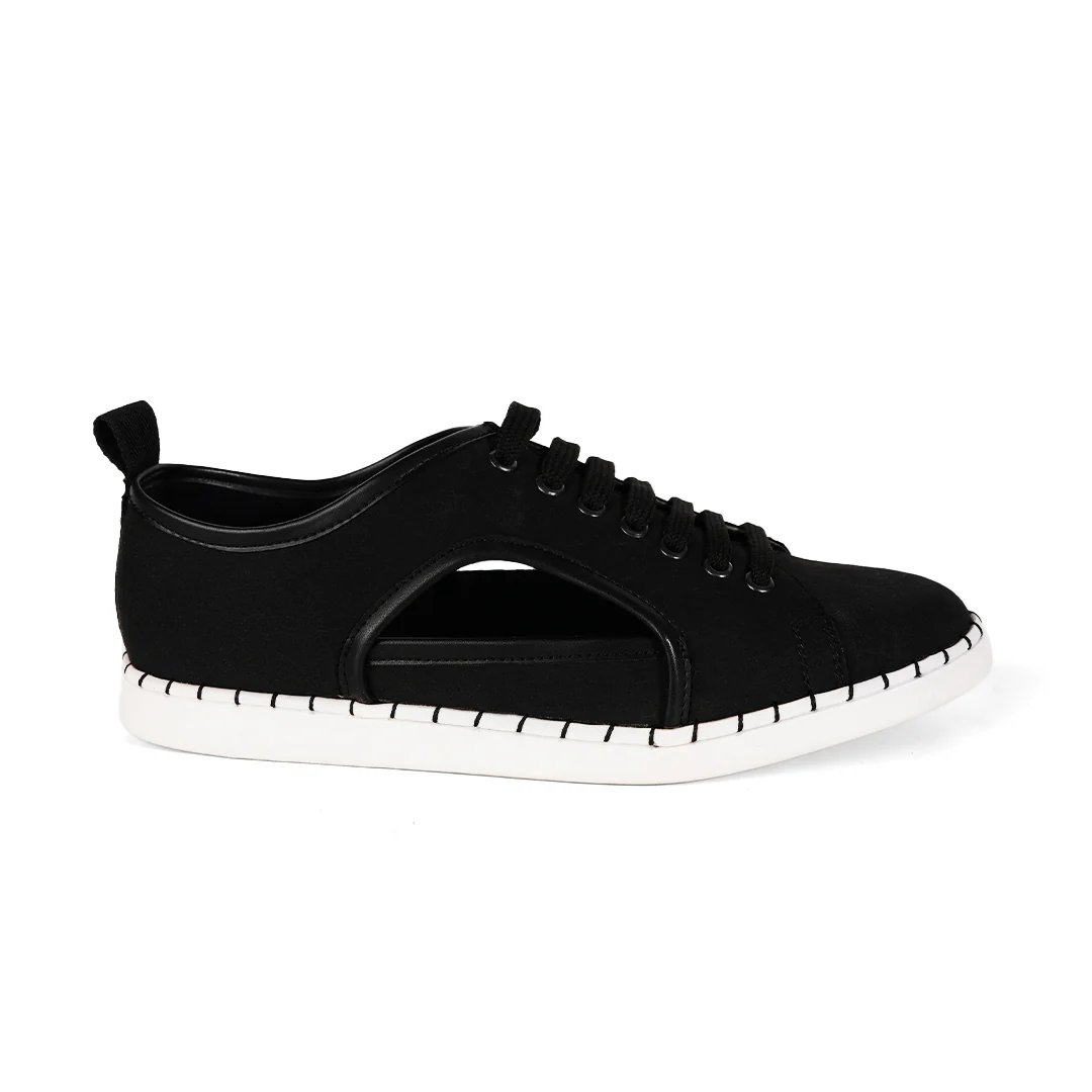 Monkstory Cut-Out Sneakers - Black - Image 5