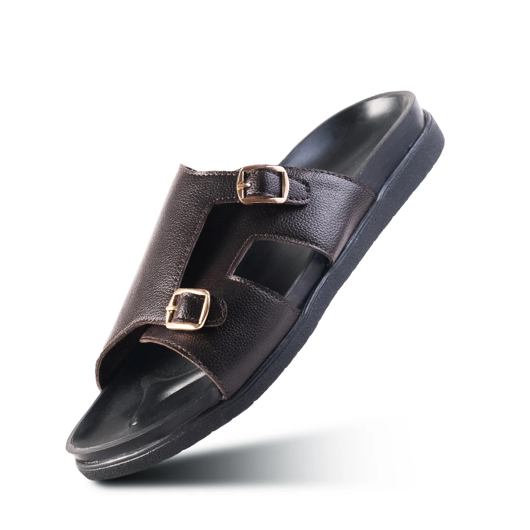 Monkstory Double Monk Footbed Sandals - Brown - Image 5