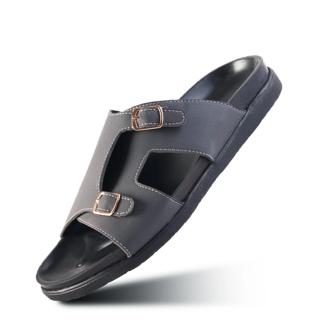 Monkstory Double Monk Footbed Sandals - Grey - Image 5
