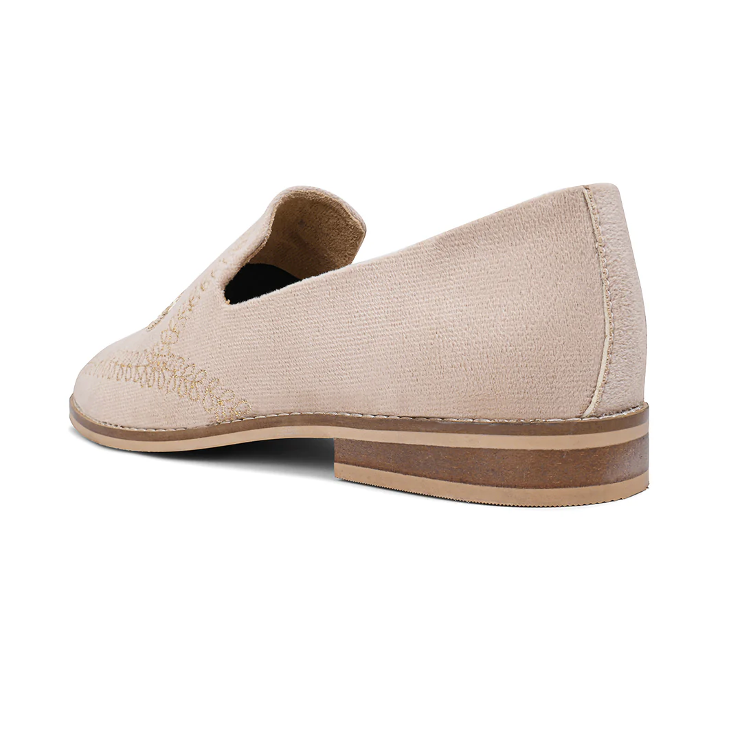 Monkstory Embroidered Slip-ons - Beige - Image 6