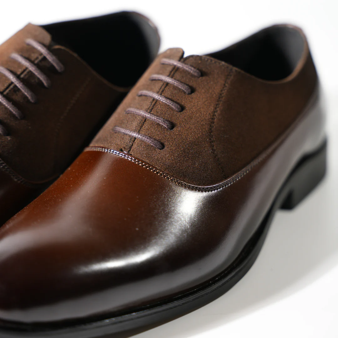 Monkstory Glossy-Suede Oxford Hybrid Lace-ups - Brown - Image 3