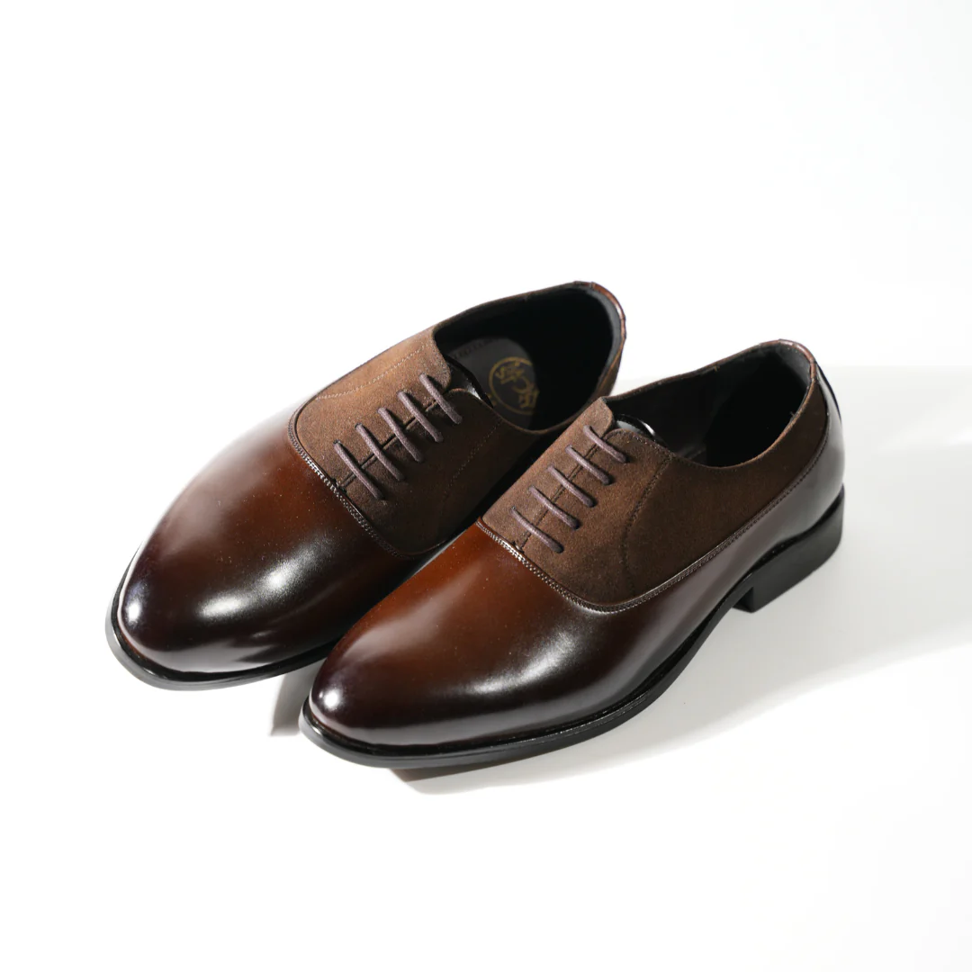Monkstory Glossy-Suede Oxford Hybrid Lace-ups - Brown - Image 4