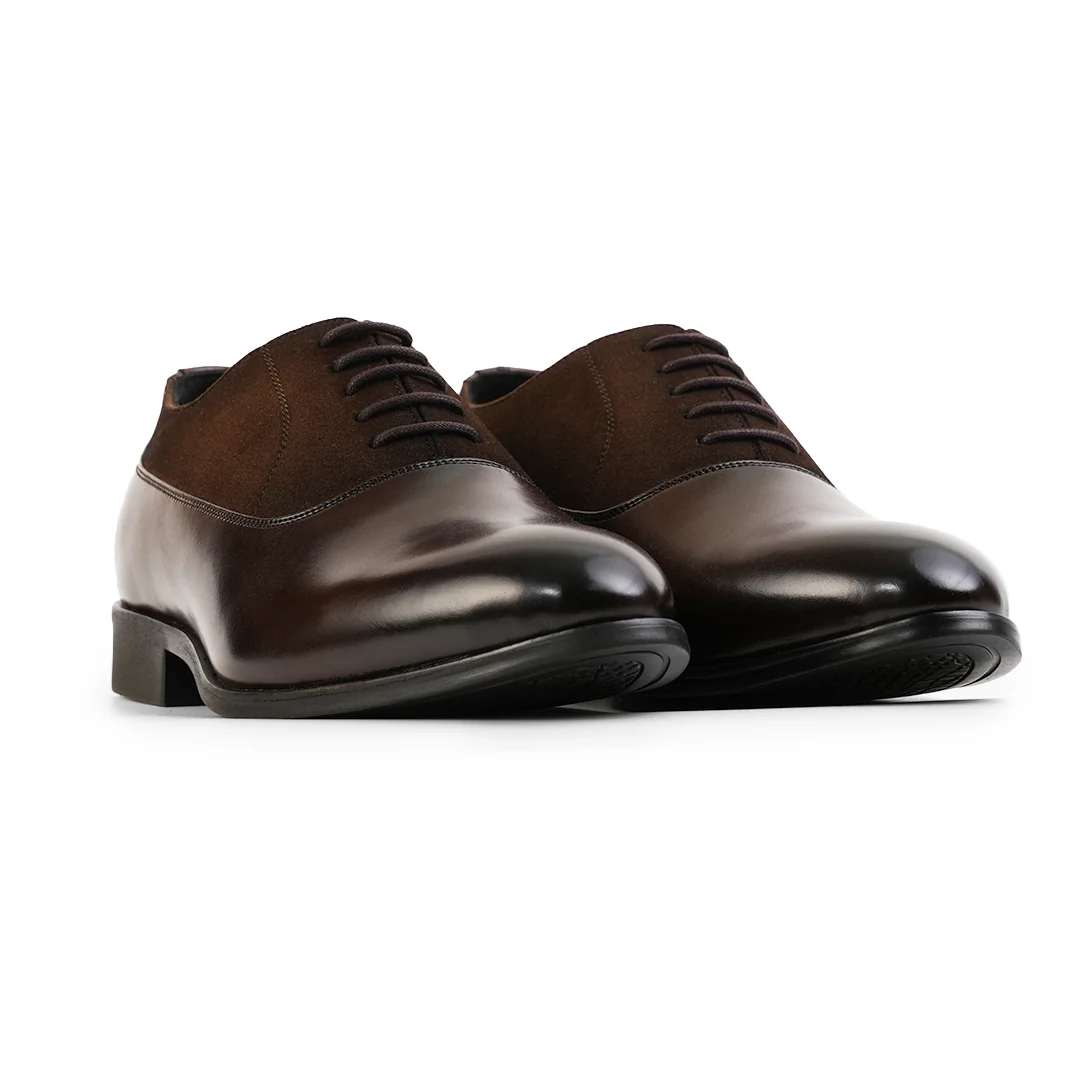 Monkstory Glossy-Suede Oxford Hybrid Lace-ups - Brown - Image 8