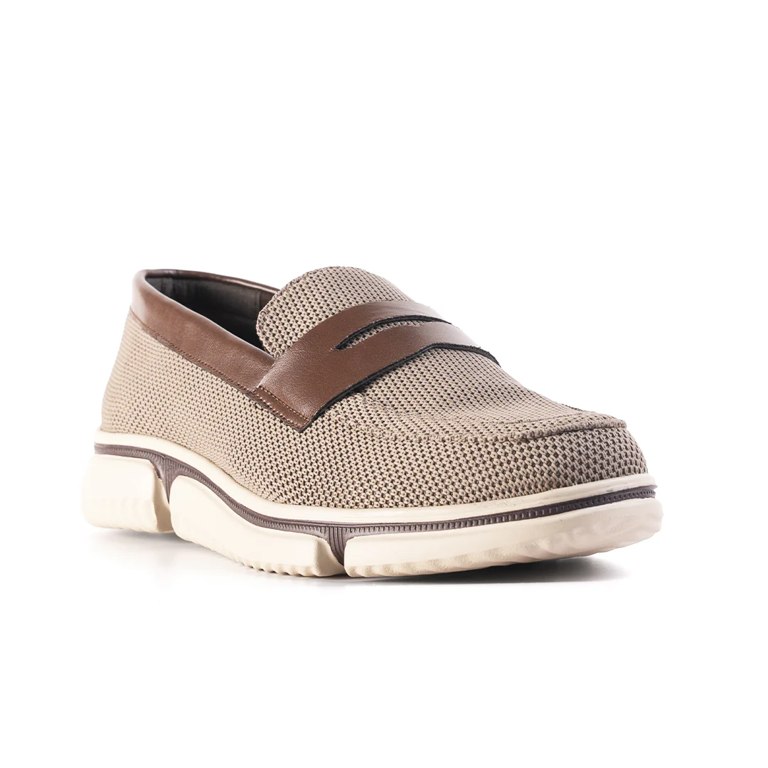 Monkstory Gravity Lift Supreme Comfort Mesh Slip-On Sneakers - Taupe Beige & Brown - Image 8