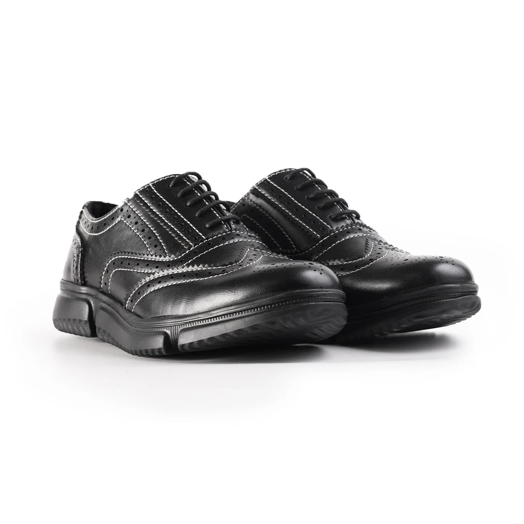 Monkstory Gravity Lift Ultra-Comfort Brogue Sneakers - Black - Image 8
