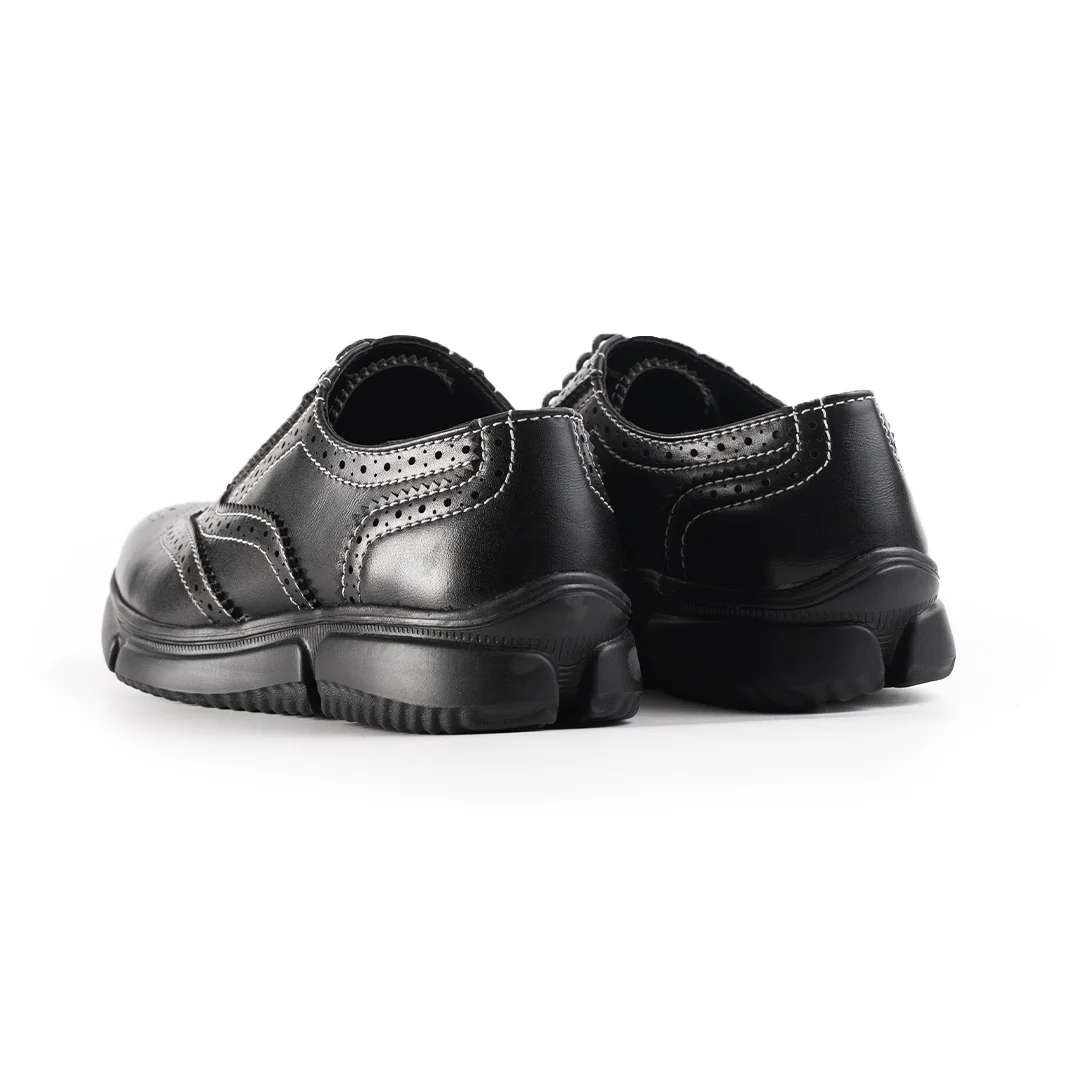 Monkstory Gravity Lift Ultra-Comfort Brogue Sneakers - Black - Image 9