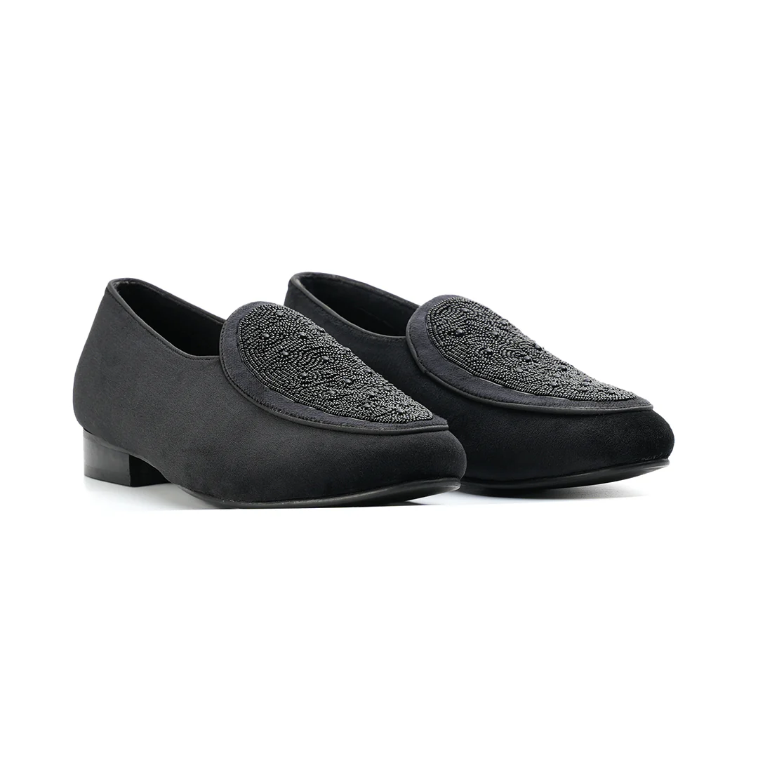 Monkstory Hand-Beaded Slip-ons - Black - Image 5