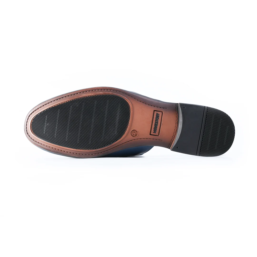 Monkstory Horsebit Classic Mules - Blue - Image 8