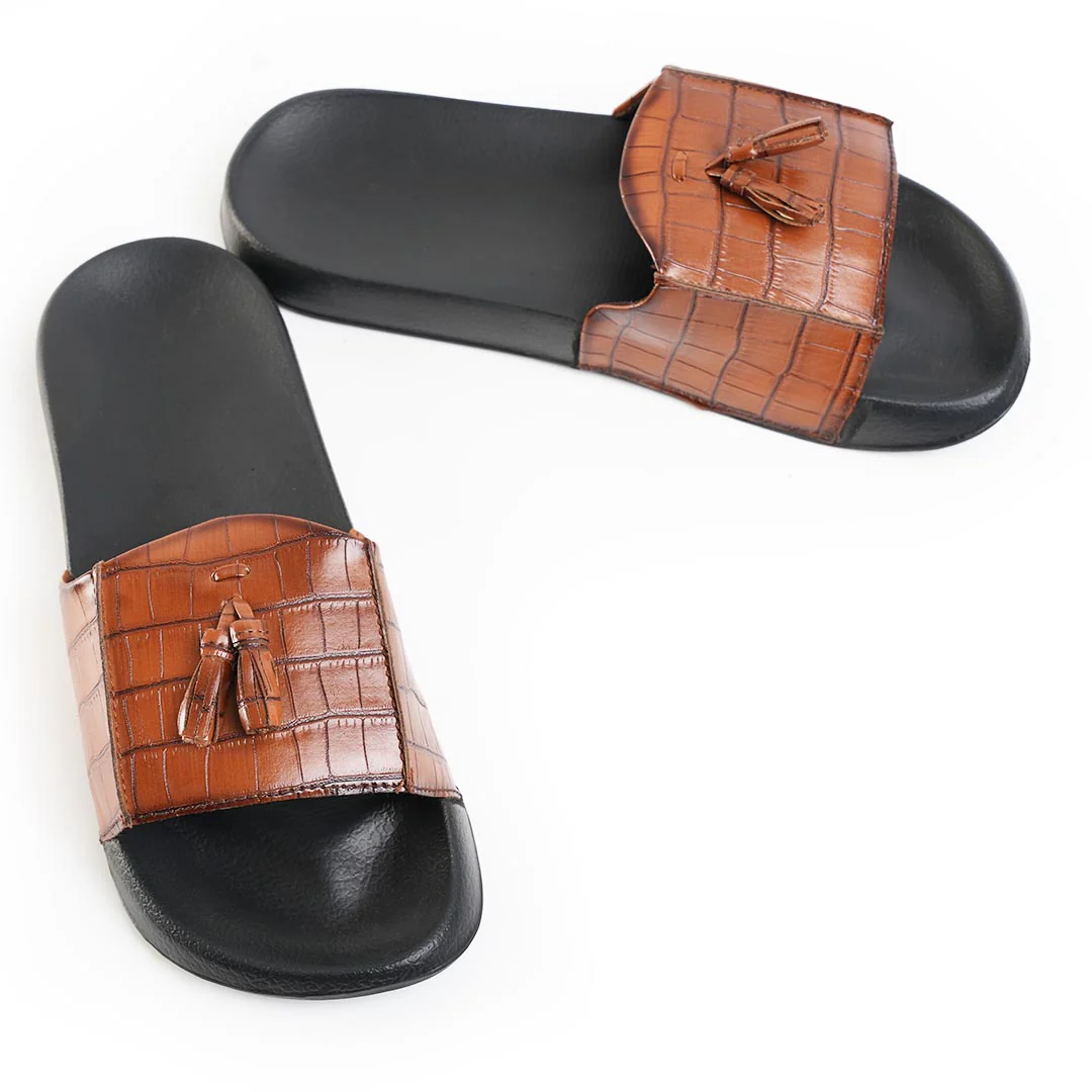 Monkstory Old Money Tassel Sliders - Tan - Image 4