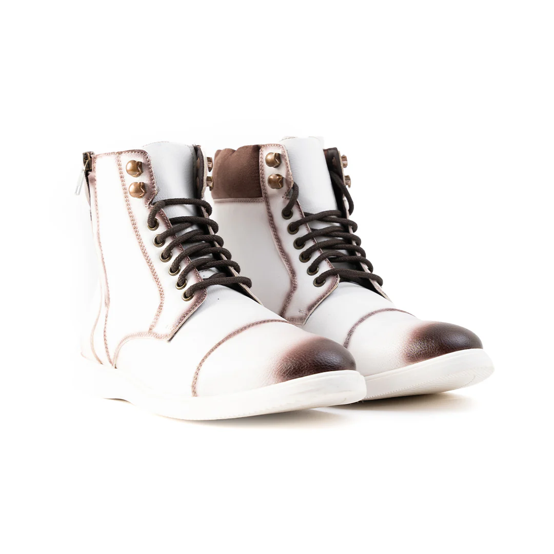 Monkstory Ombre High-Top Boots  - White - Image 6