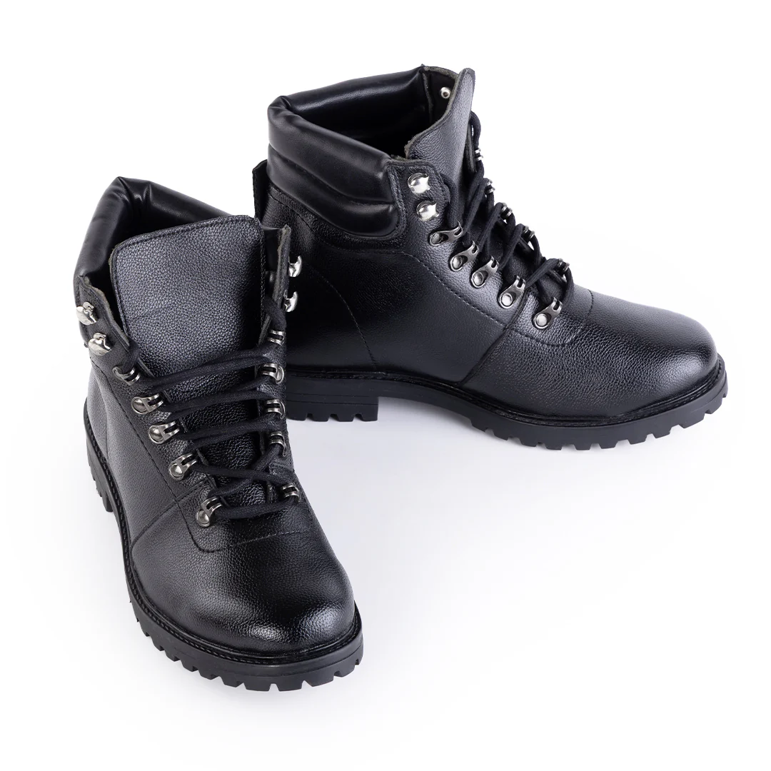 Monkstory Rugged High-Ankle Boots - Black - Image 5