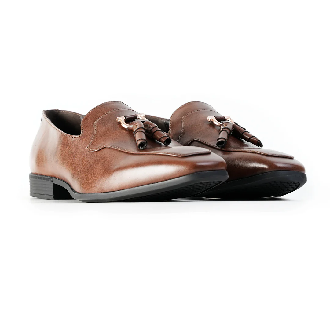 Monkstory Tassel Loafers with Rose-Gold Bit β Brown - Image 8