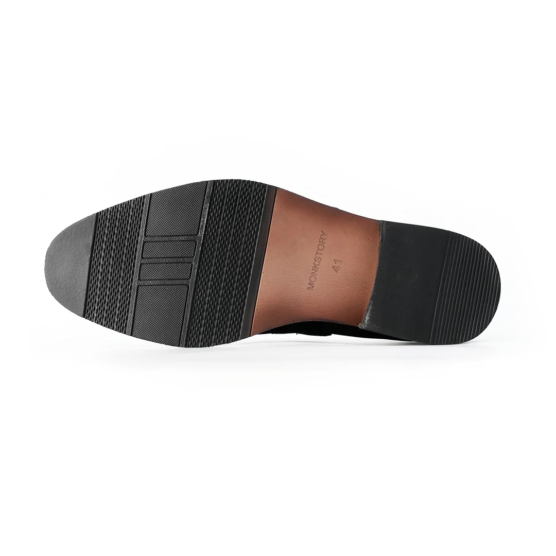 Monkstory Tuxedo Monkstrap Slip-Ons – Black - Image 6