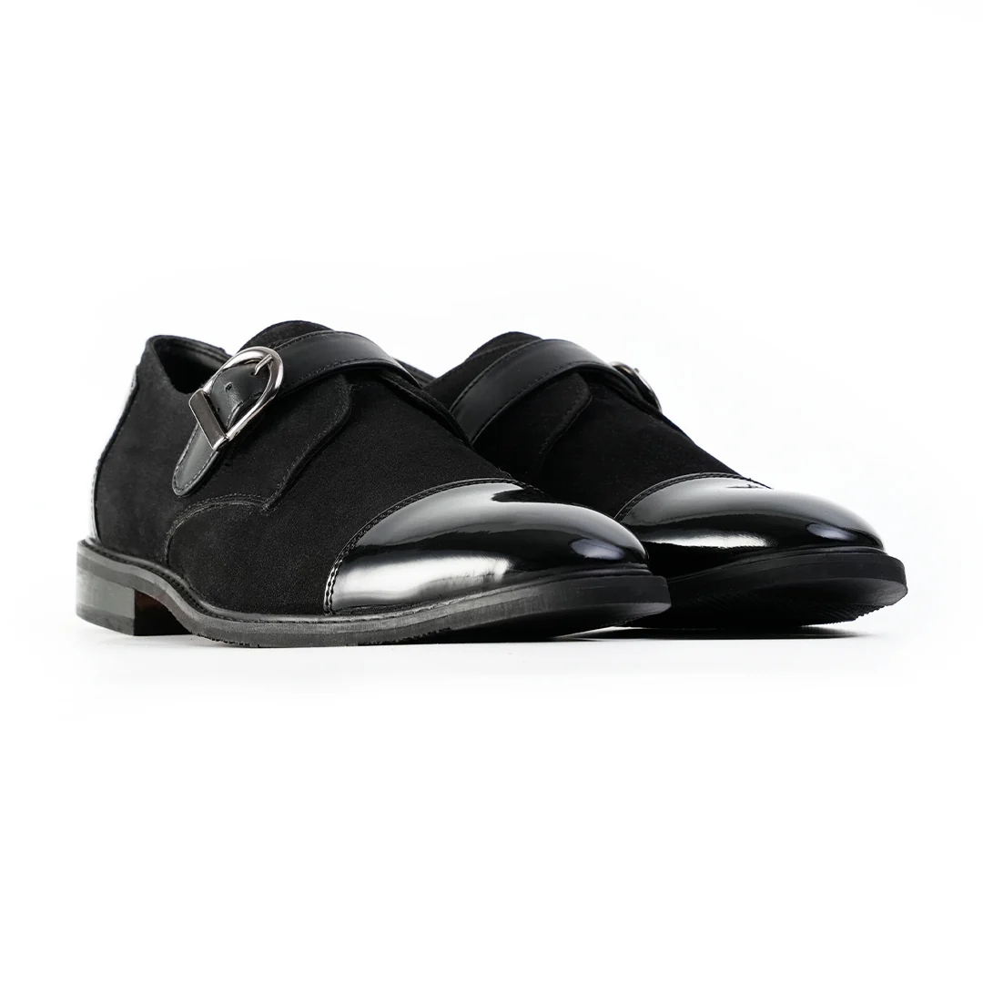 Monkstory Tuxedo Monkstrap Slip-Ons – Black - Image 7