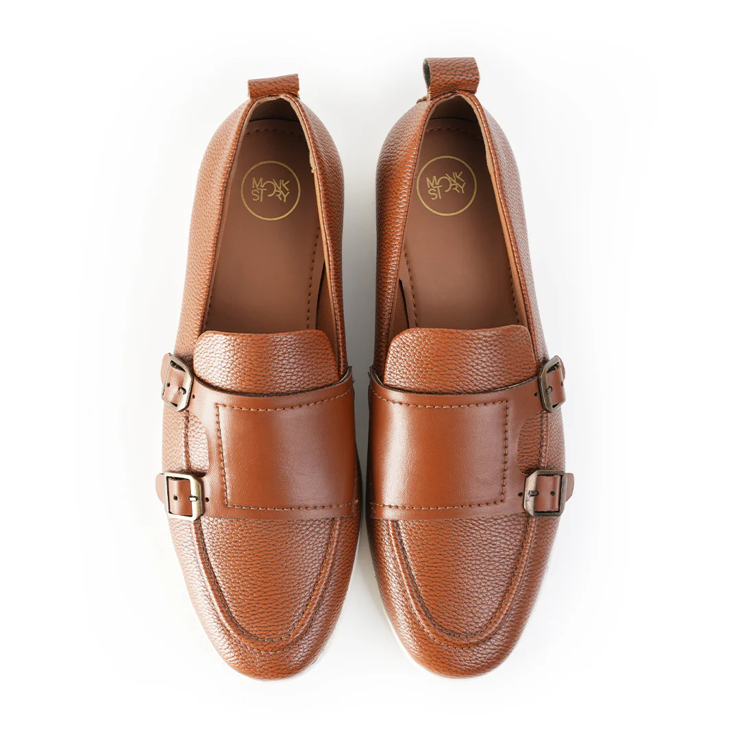 Monkstory Yacht Club Double Monk Slip-Ons - Tan - Image 4