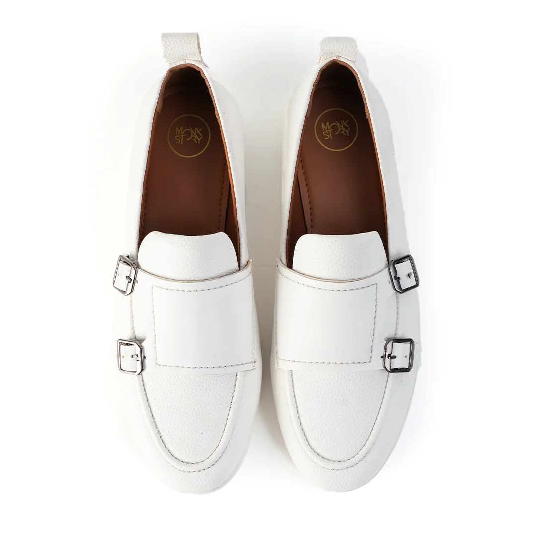 Monkstory Yacht Club Double Monk Slip-Ons - White - Image 4