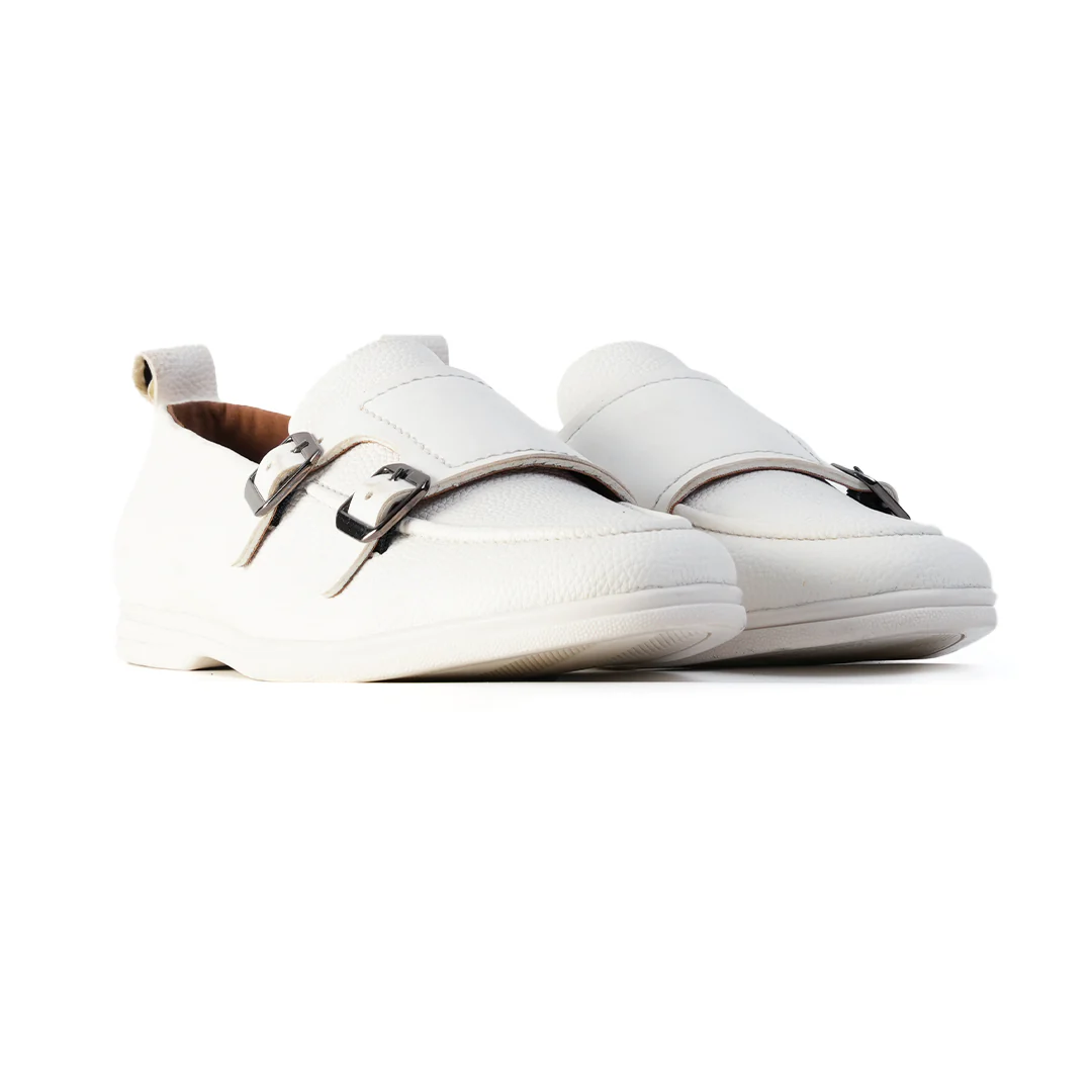 Monkstory Yacht Club Double Monk Slip-Ons - White - Image 9