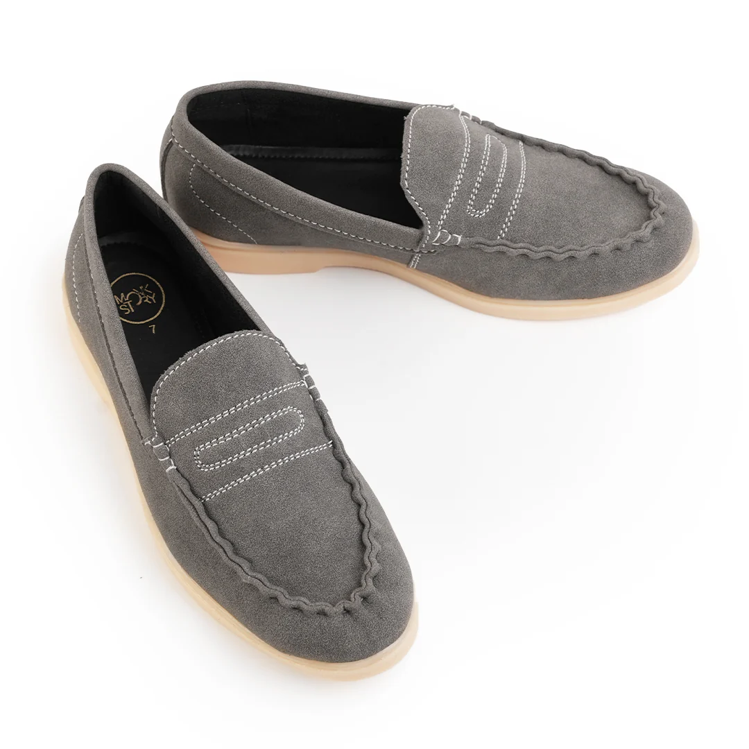 Monkstory Yacht Club Penny Stitch Loafers - Marina Grey - Image 4