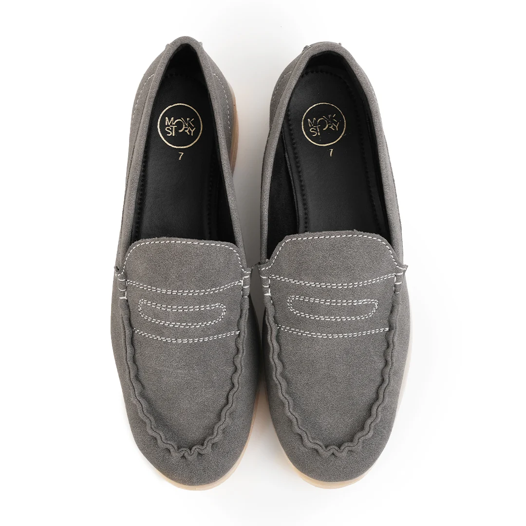 Monkstory Yacht Club Penny Stitch Loafers - Marina Grey - Image 6