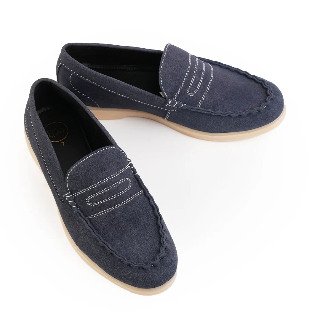 Monkstory Yacht Club Penny Stitch Loafers - Nautical Navy - Image 4