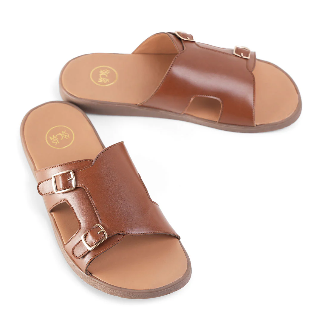 T-Rad Classic Double Monk Strap Sandals - Tan - Image 5