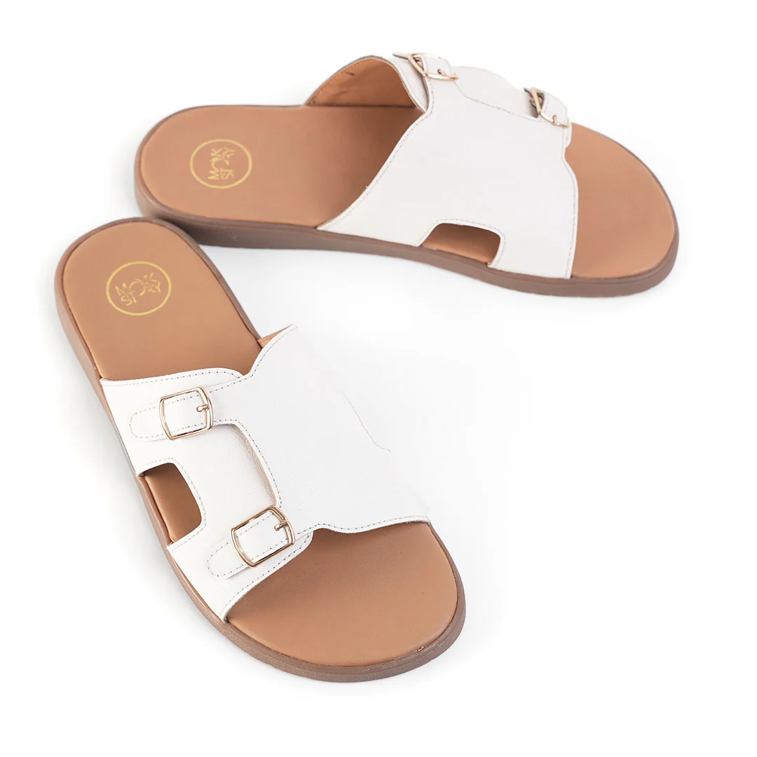 T-Rad Classic Double Monk Strap Sandals - White - Image 5